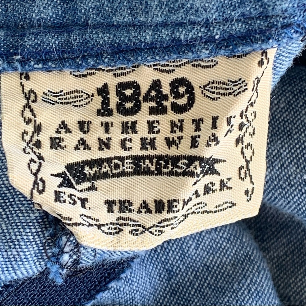 Vintage 1849 Ranchwear Denim Blue Skirt Rodeo Rockabilly Women’s - Picture 5 of 7